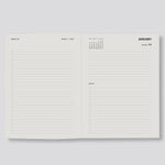 Open Diary showing Daily page Layout Lettuce 2027