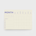 Lettuce A2 monthly desk and wall planner with colourful undated monthly pages and sticker sheet