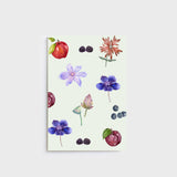 Lettuce A5 Notebook in Flower Fruit Arrangement design with 80 ruled pages, designed in New Zealand