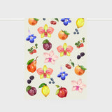 Lettuce Fruit Salad 100% linen tea towel featuring colourful fruit illustrations