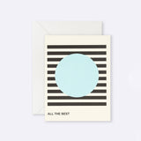 Greeting card with blue circle All The Best message
