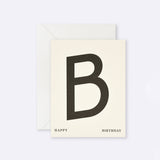 Greeting card with contemporary Happy Birthday typography