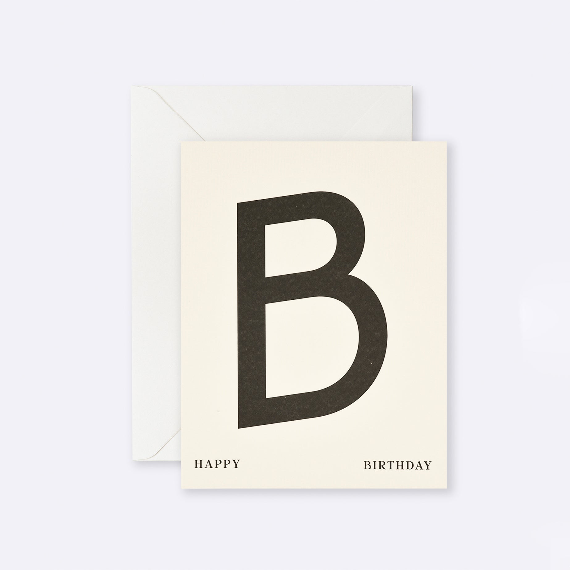 Greeting card with contemporary Happy Birthday typography