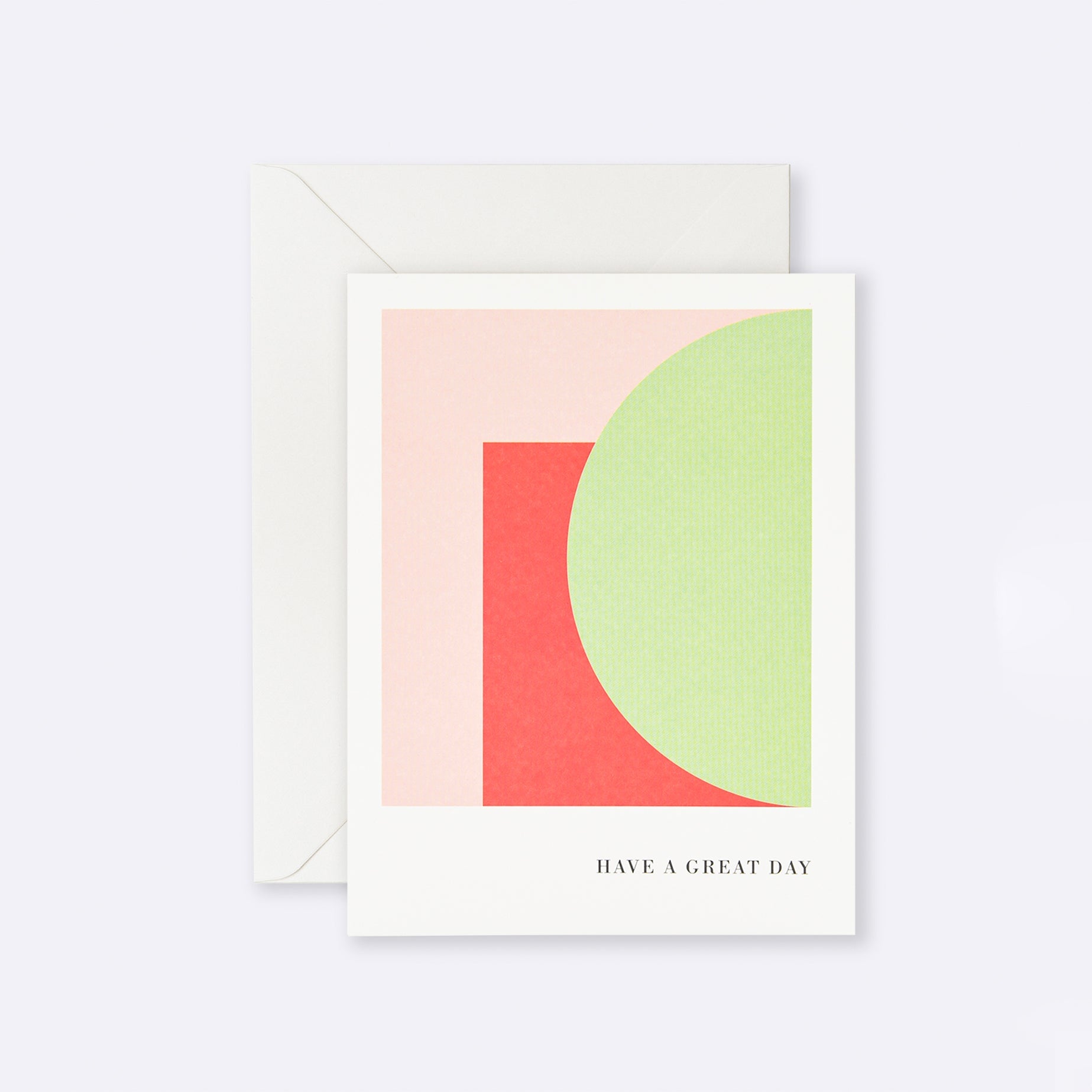 Greeting card featuring lime circle Have a Great Day design