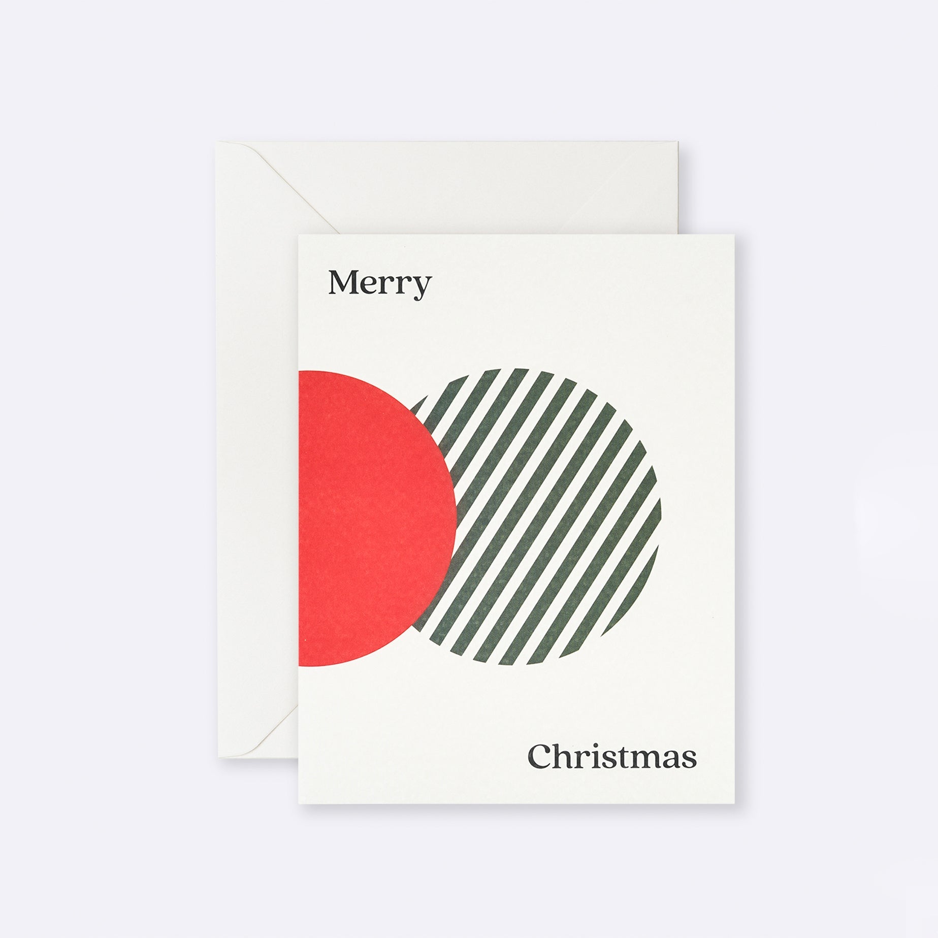 Greeting card featuring colourful Christmas dots