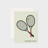Greeting card featuring The Perfect Match illustration
