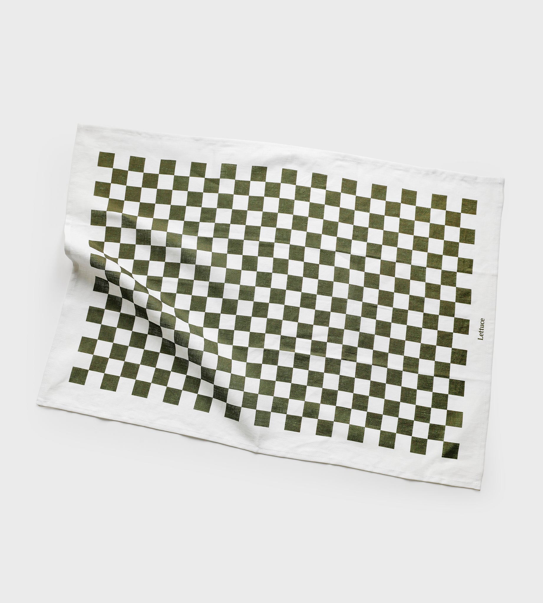 Linen Tea Towel Checkers