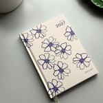 Lettuce Blue Flowers 2027 weekly diary with blue floral cover