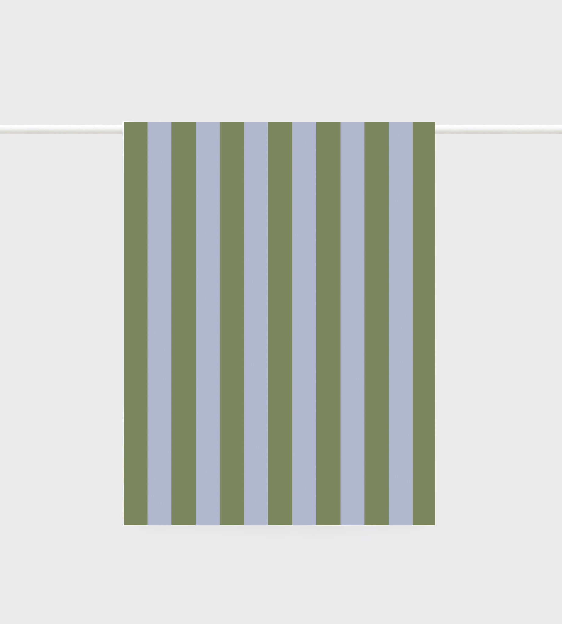 Lettuce Bold Stripe Periwinkle and Olive 100% linen tea towel featuring striped linen design