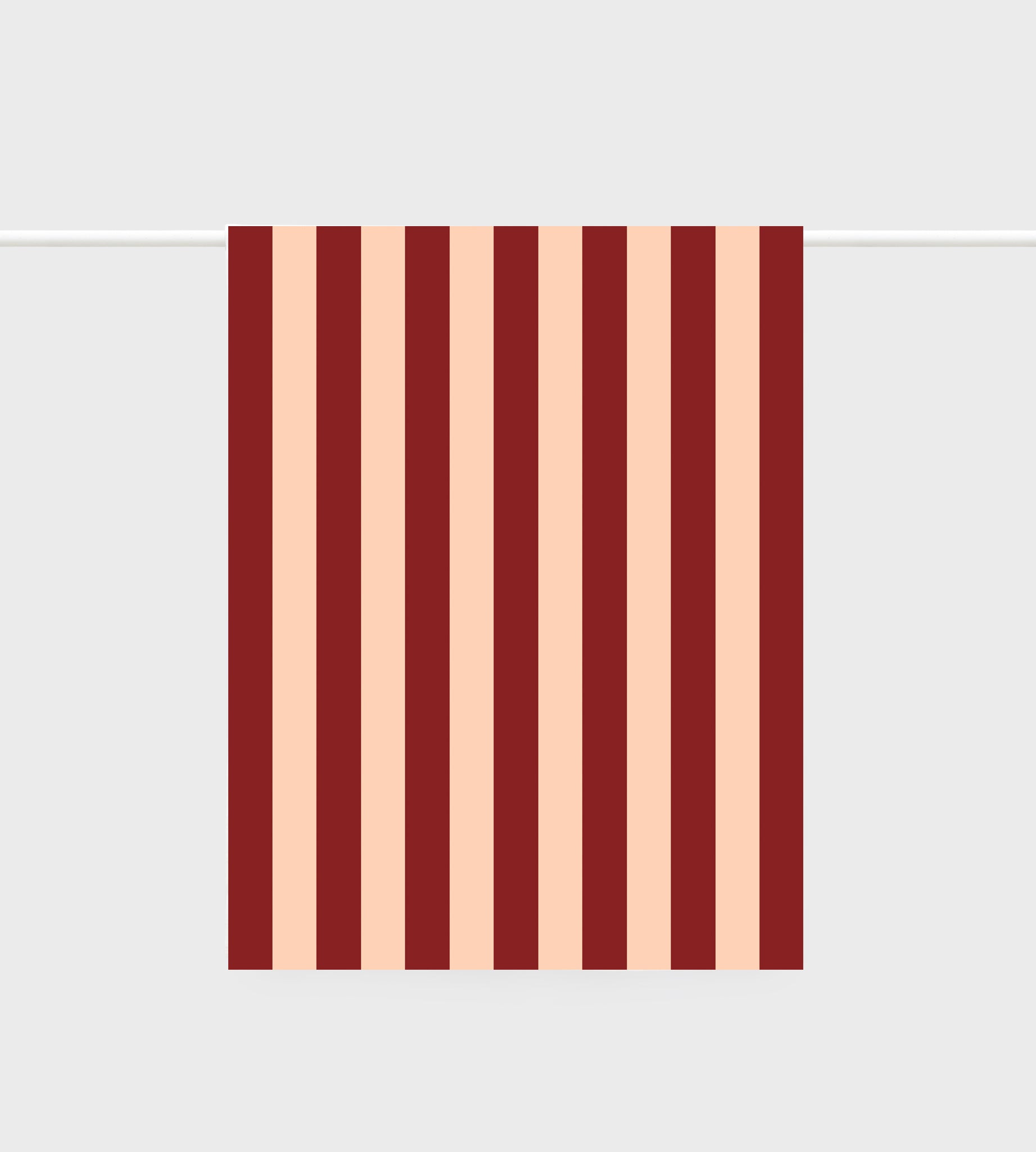 Lettuce Linen Tea Towel| Bold Stripe Peach + Burgundy