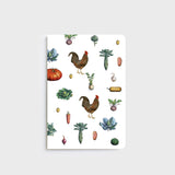 Lettuce A5 Notebook in Vintage Vegetables design with 80 ruled pages, designed in New Zealand
