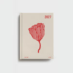 Lettuce 2027 Weekly Diary featuring Red Bloom floral artwork, A5 hardcover week-to-view planner designed in New Zealand