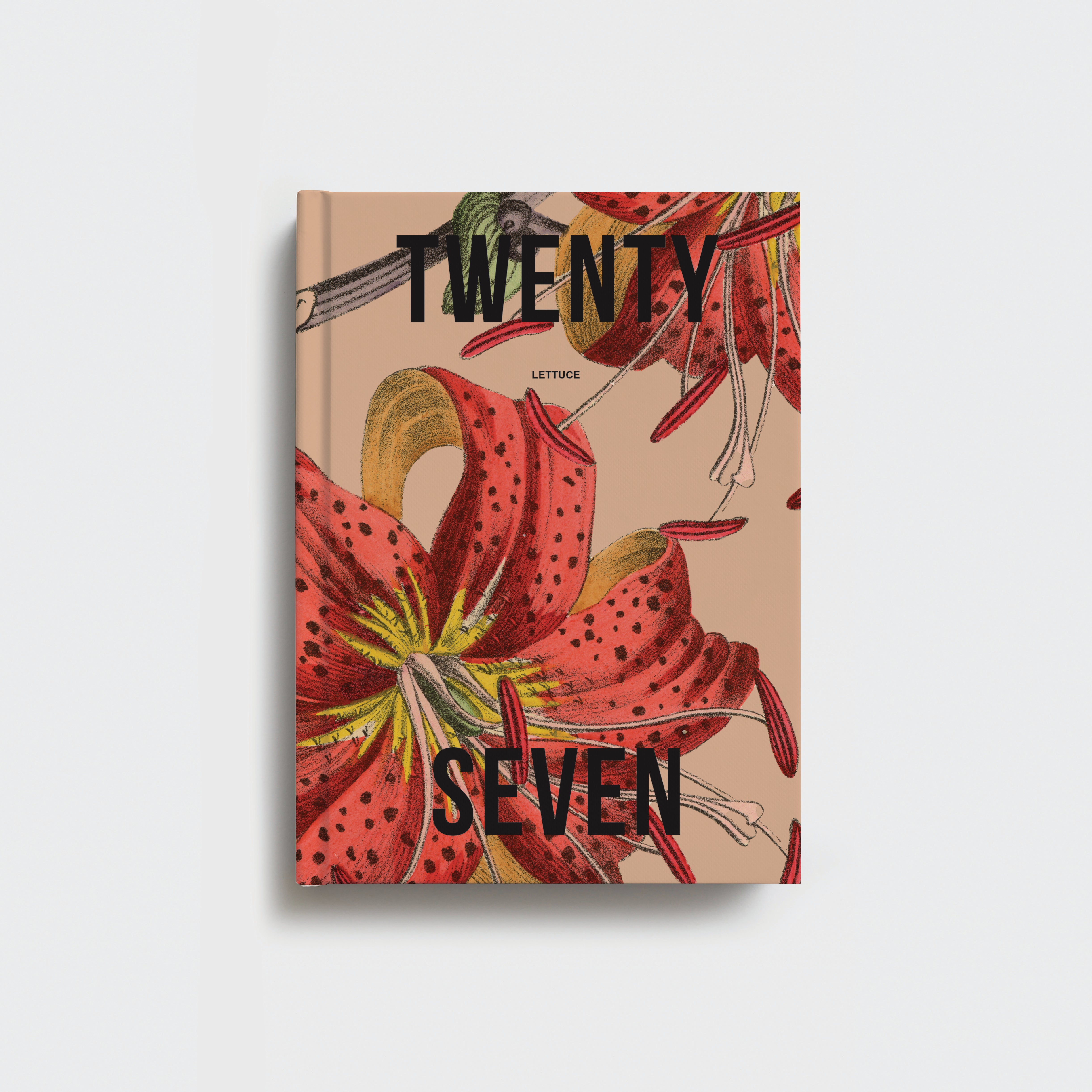 Lettuce 2027 Weekly Diary featuring Tiger Lilies botanical artwork, A5 hardcover week-to-view planner designed in New Zealand